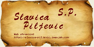 Slavica Piljević vizit kartica
